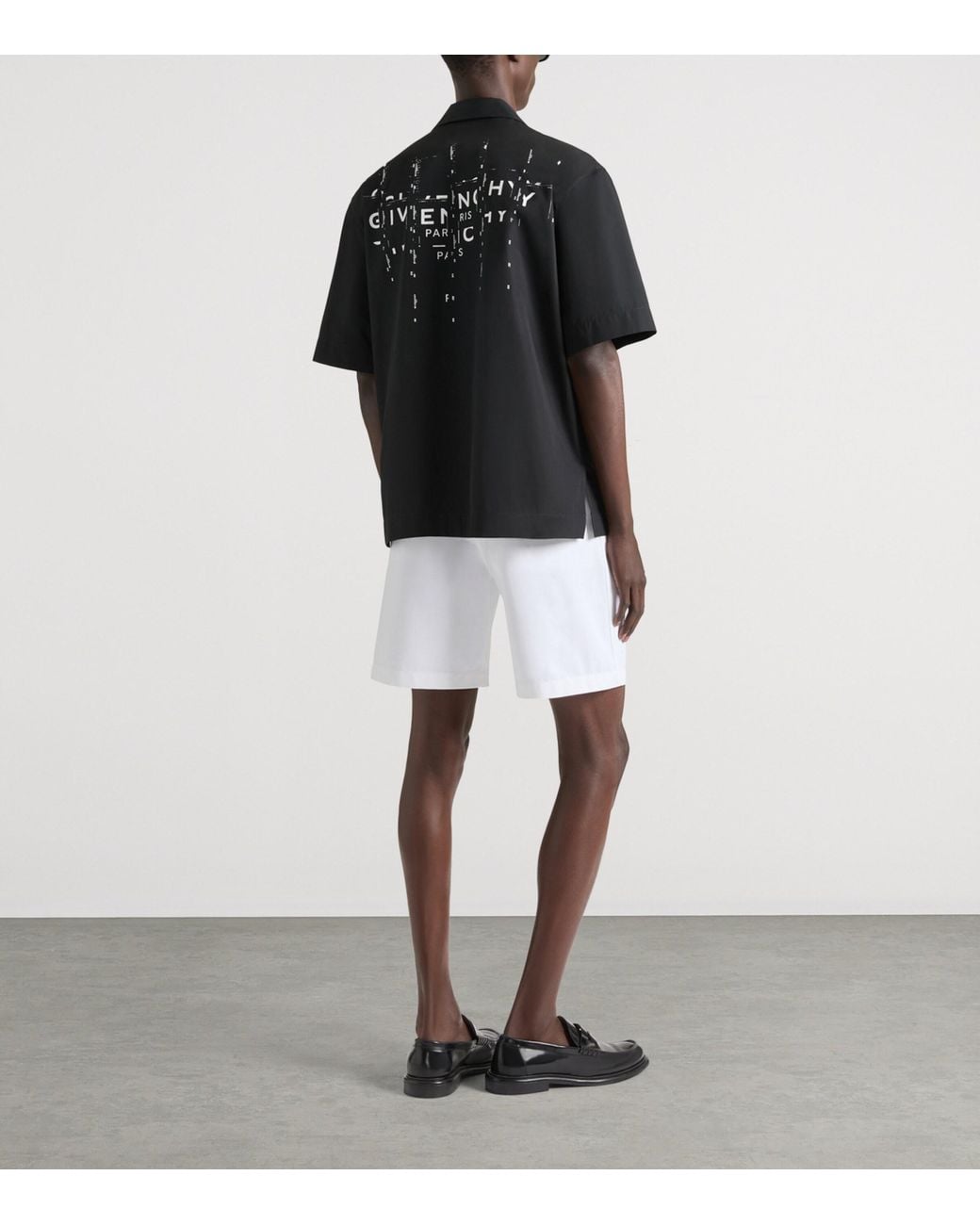 Givenchy Black Logo Short-Sleeve Shirt for men