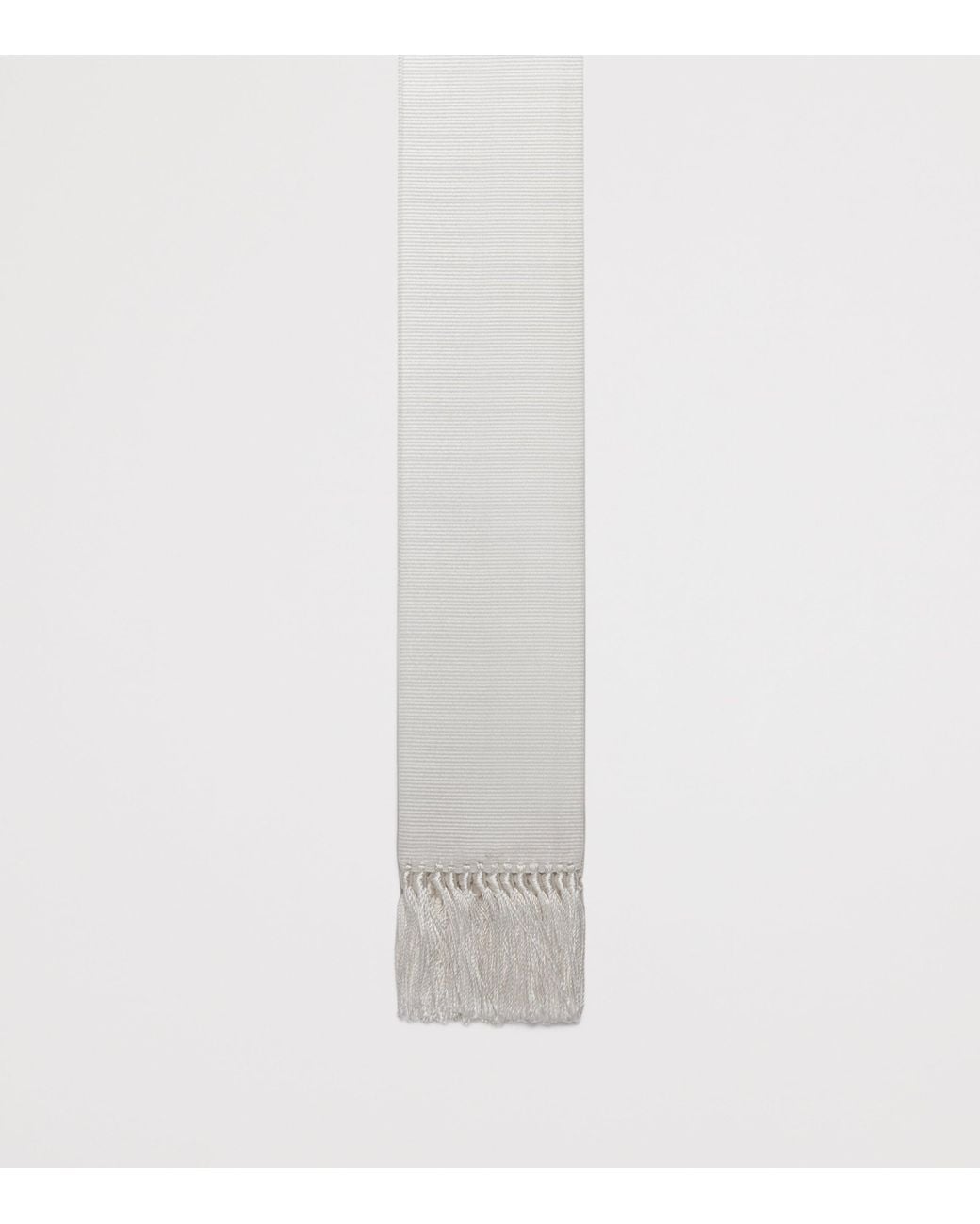 Tom Ford White Silk Faille Scarf