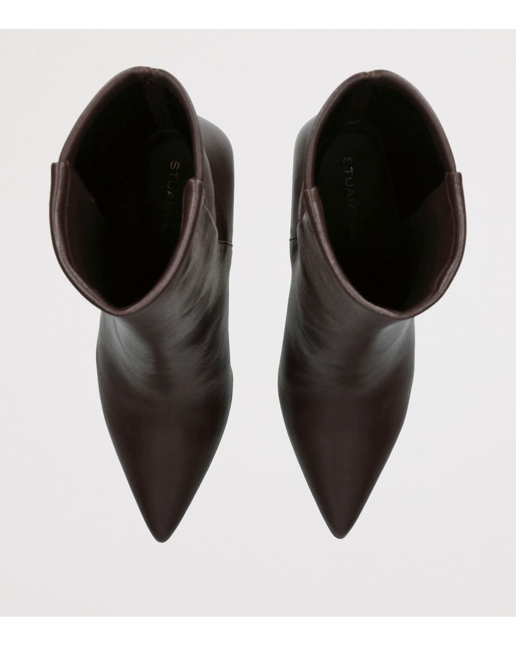 Stuart Weitzman Brown Leather Vinnie Ankle Boots 85