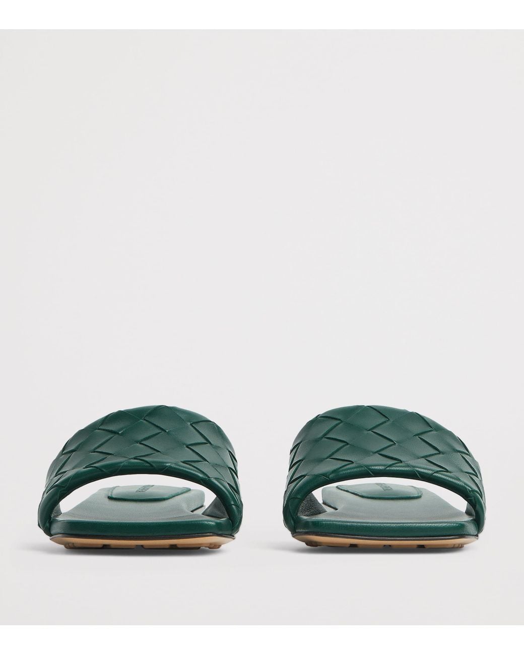 Bottega Veneta Green Lambskin Parco Mules