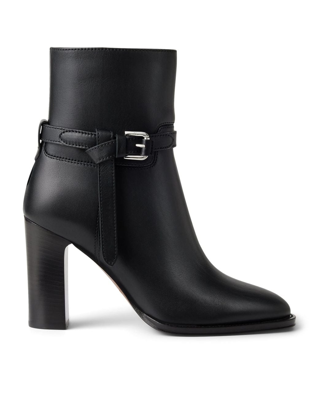 Ralph Lauren Black Leather Donnely Ankle Boots 90