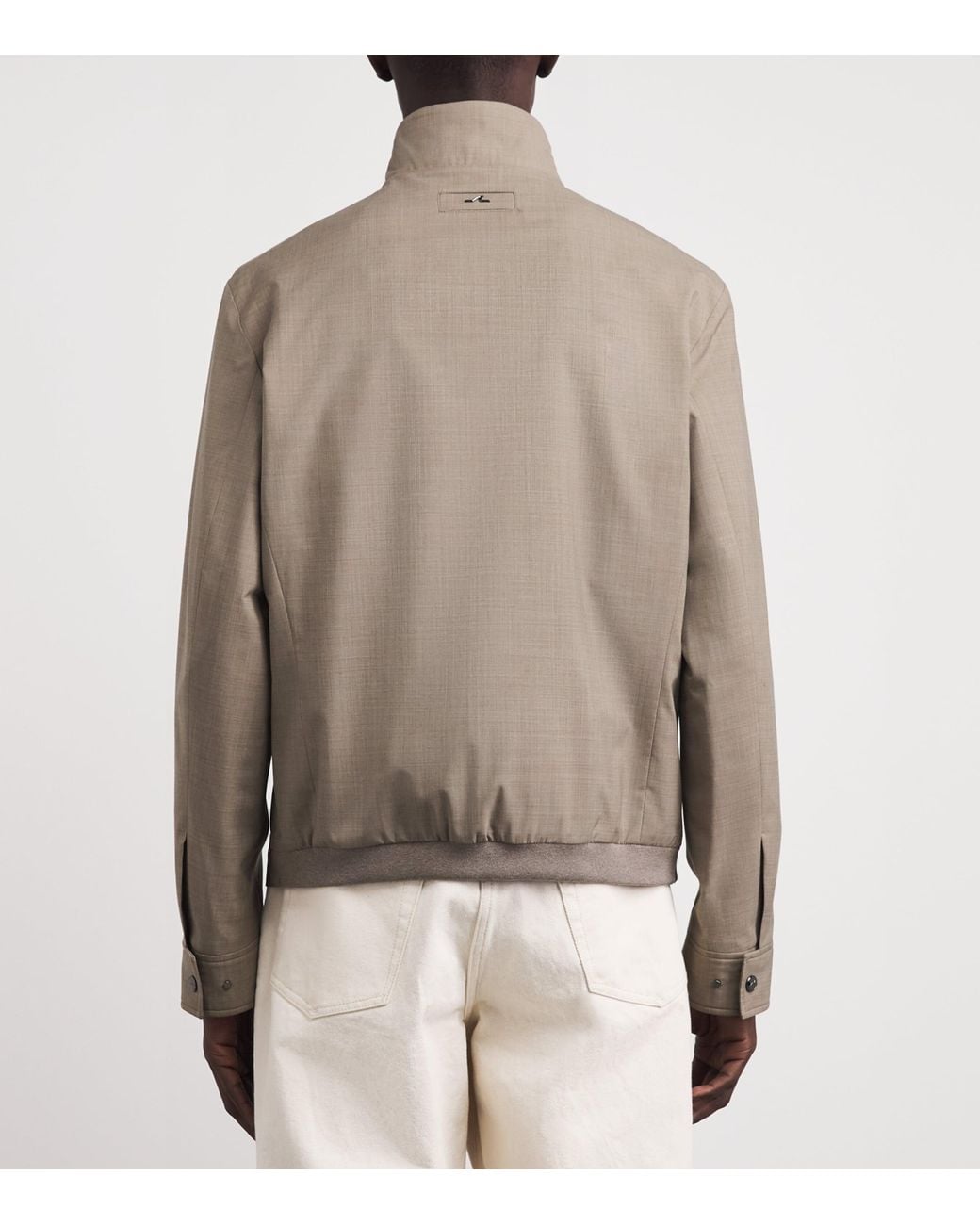 Paul & Shark Brown Wool-Silk Bomber Jacket for men