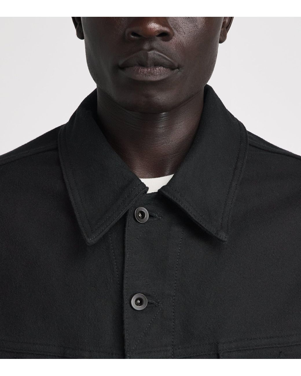 Studio Nicholson Black Moleskin Derby Jacket for men