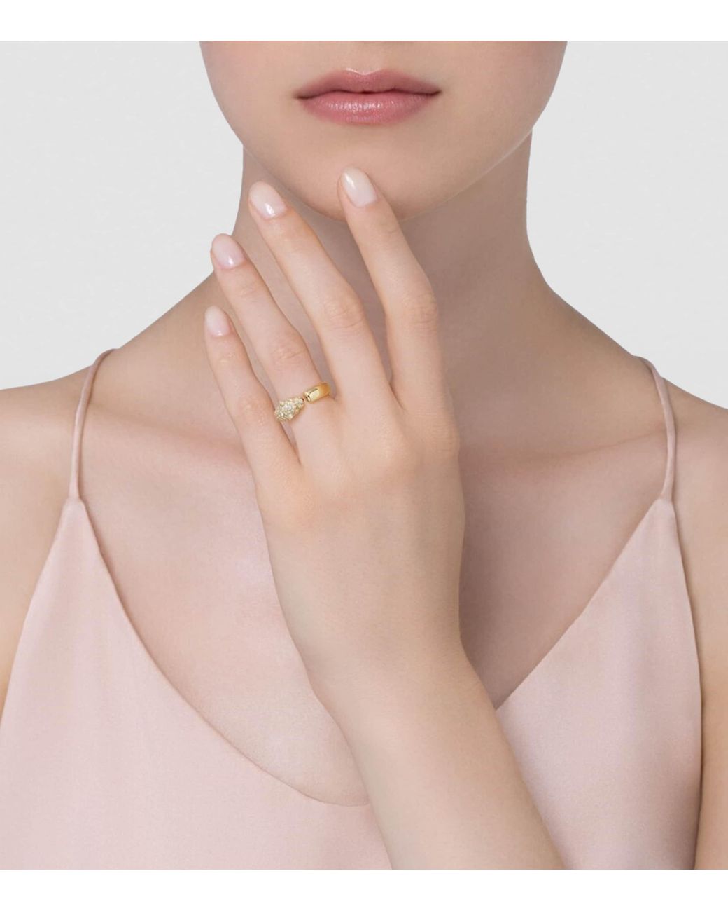 Cartier Metallic And Diamond Panthère De Ring