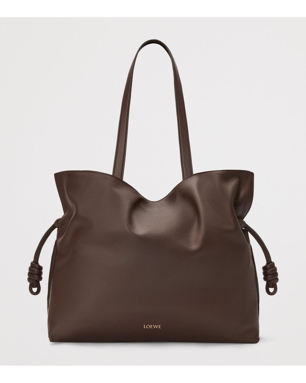 Loewe Brown Large Leather Flamenco Purse