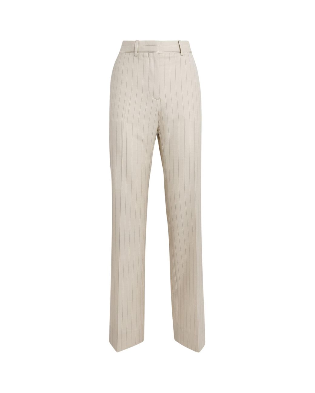 Acne Natural Wool Pinstripe Straight Trousers