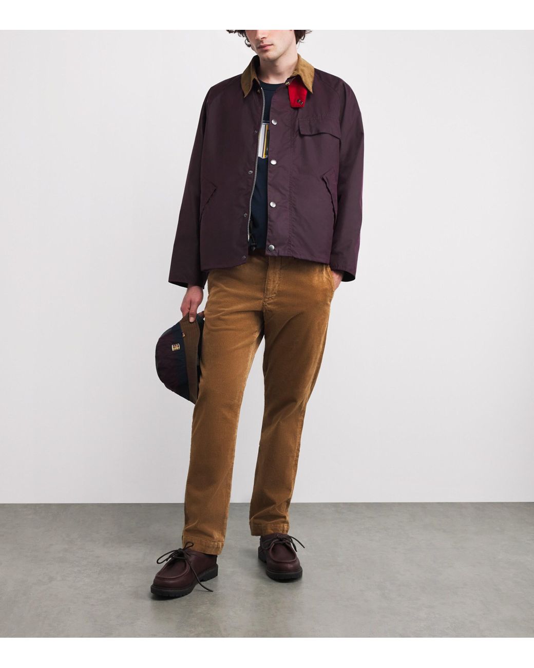 Barbour X Paul Smith Transport Waxed Jacket in Purple for Men | Lyst
