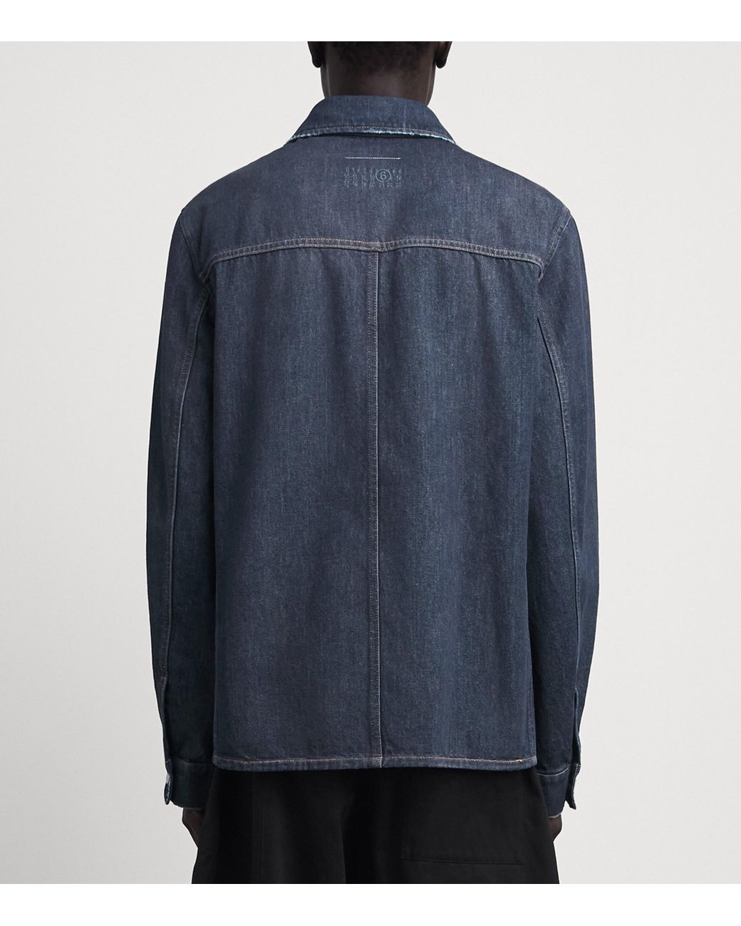 MM6 by Maison Margiela Blue Denim Overshirt for men