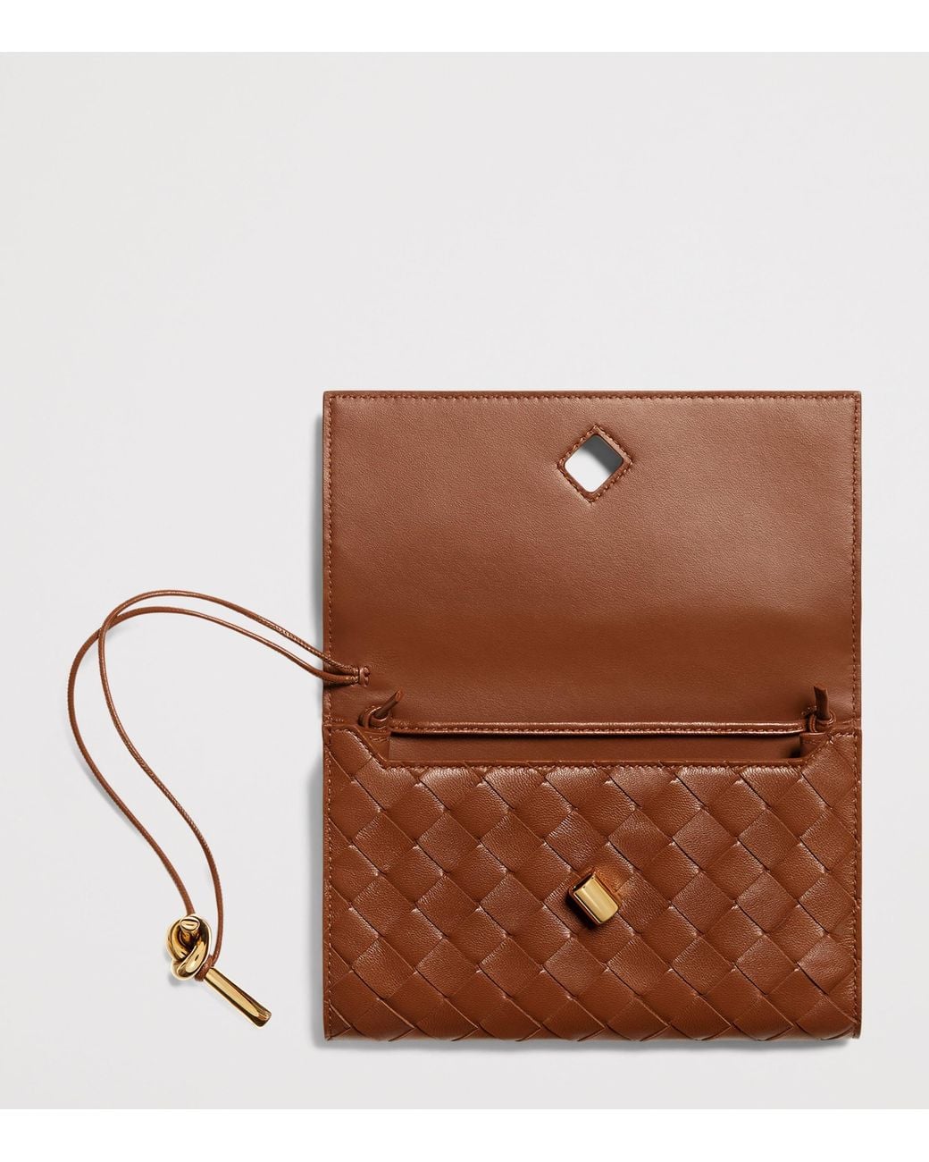 Bottega Veneta Brown Leather Andiamo Shoulder Bag