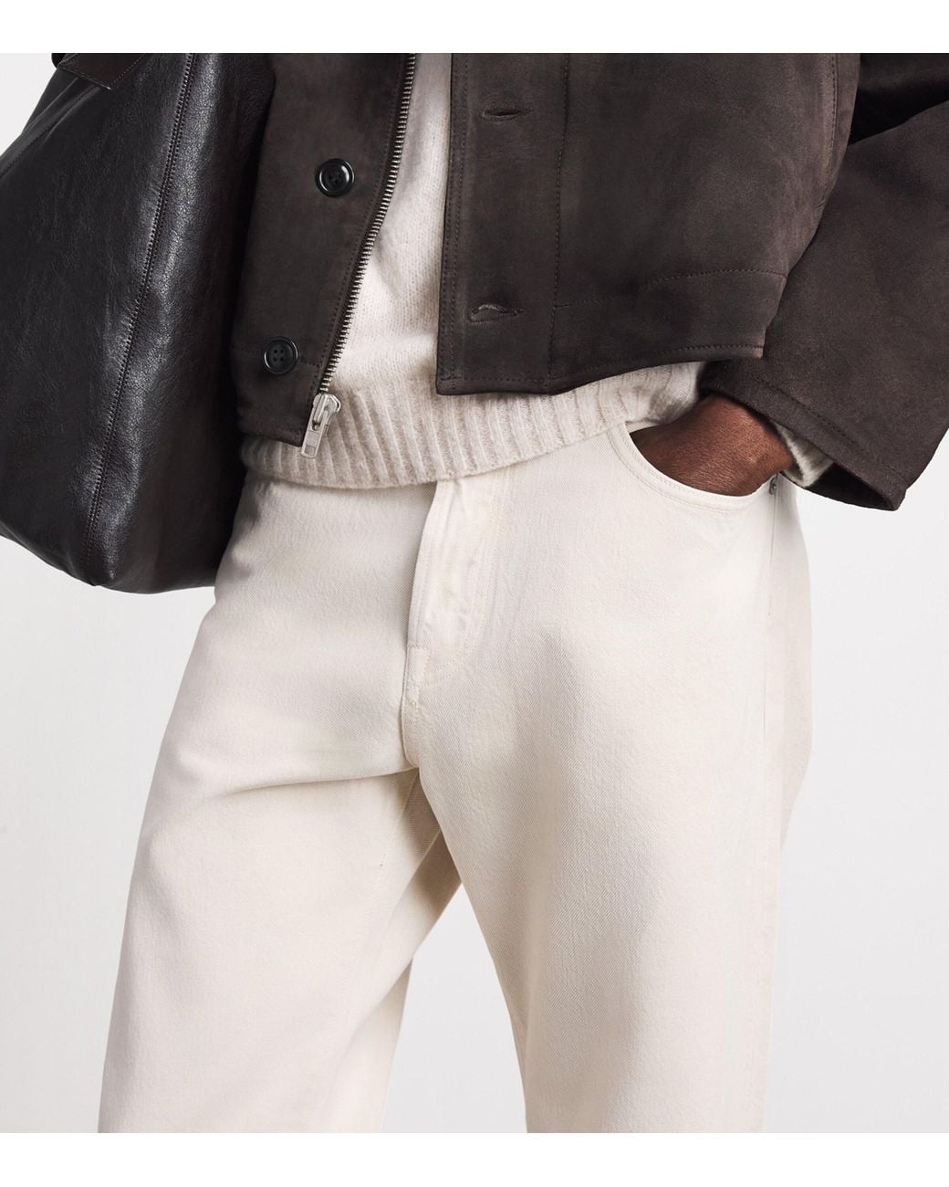 Citizens of Humanity White Twill Beau Straight Jeans for men