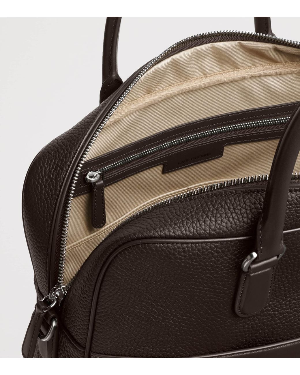 Carl Friedrik Brown Leather Dunloe Briefcase for men