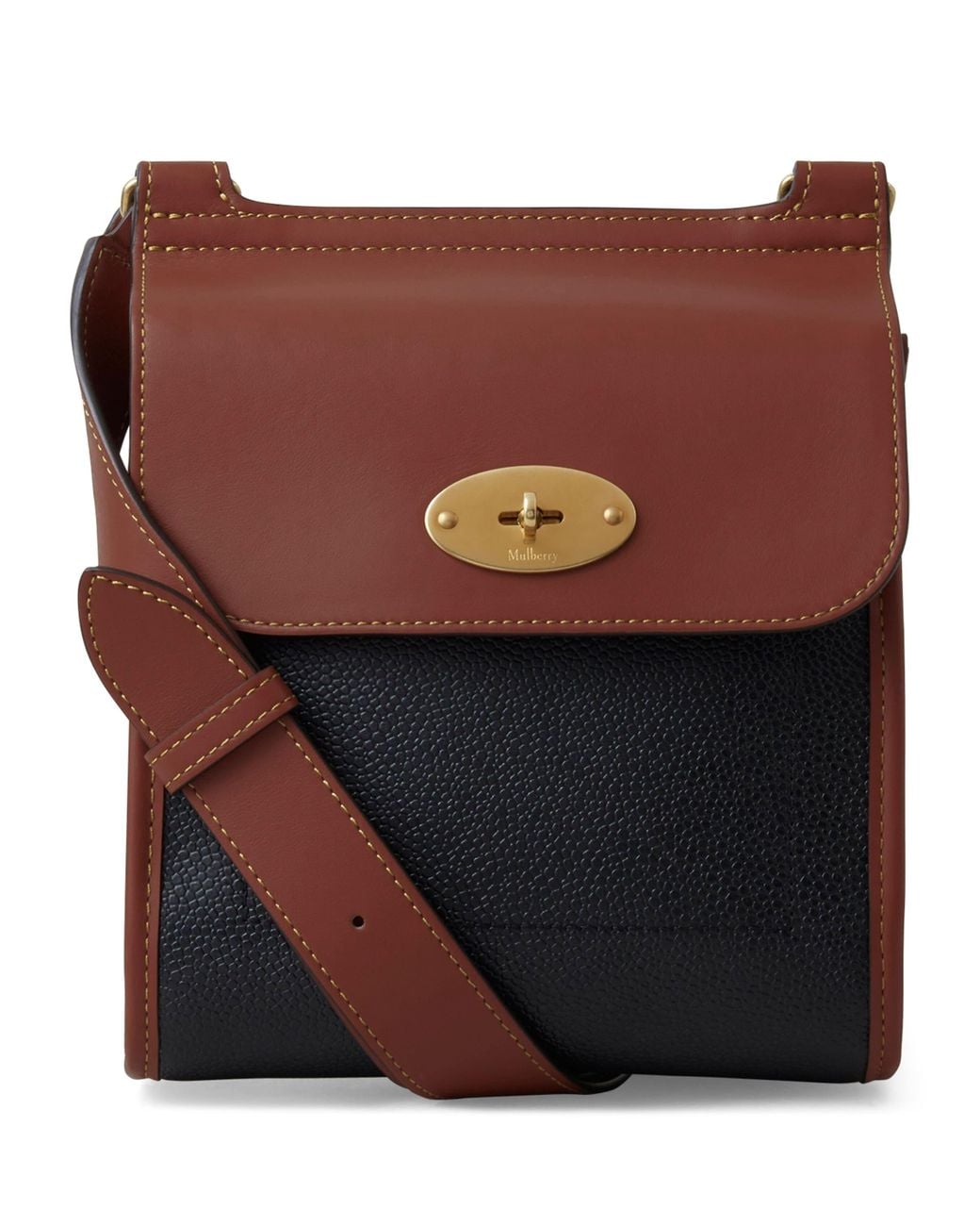 Mulberry Black Small Leather Antony Pouch for men