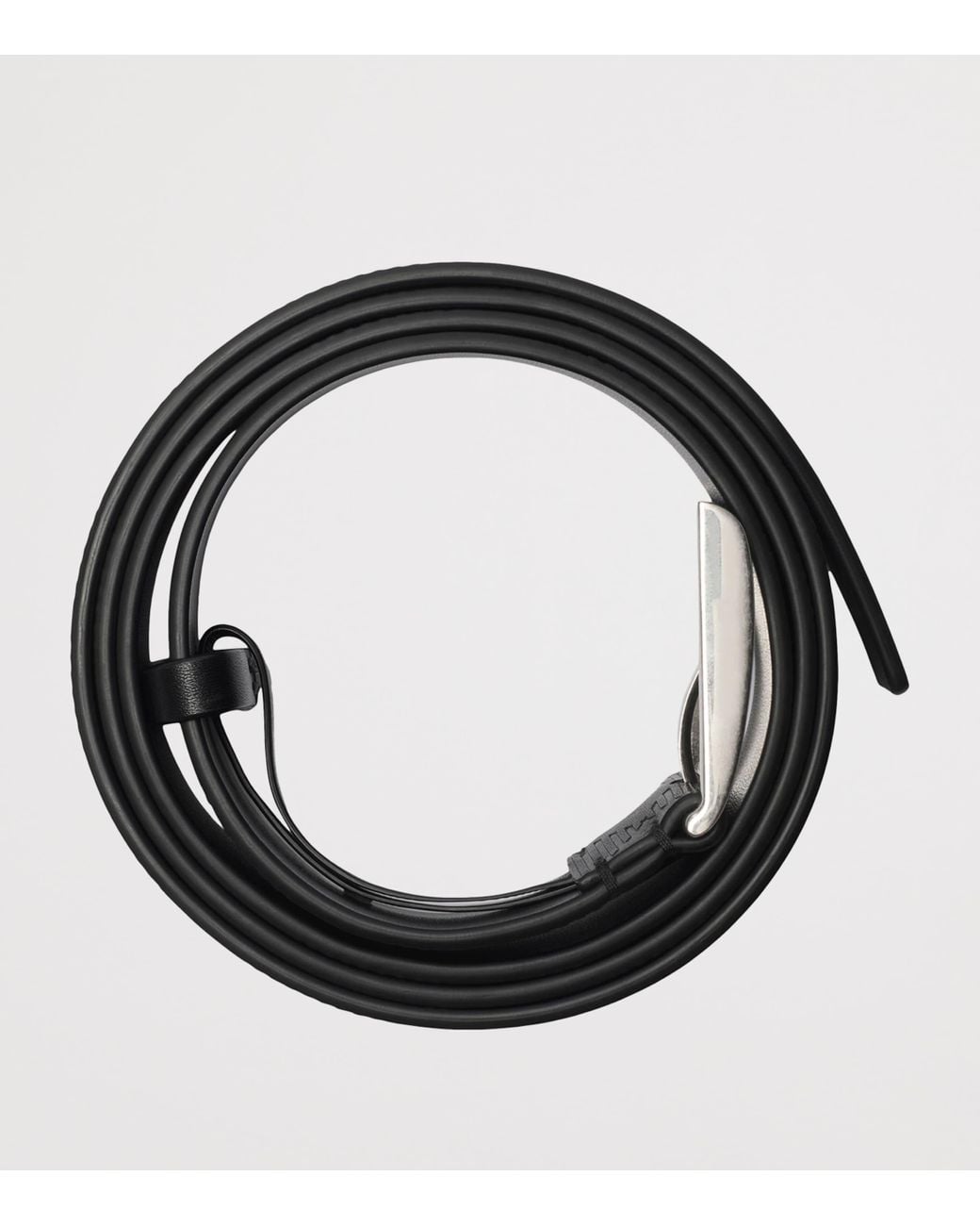 Burberry Black Leather Check-Embossed Belt for men