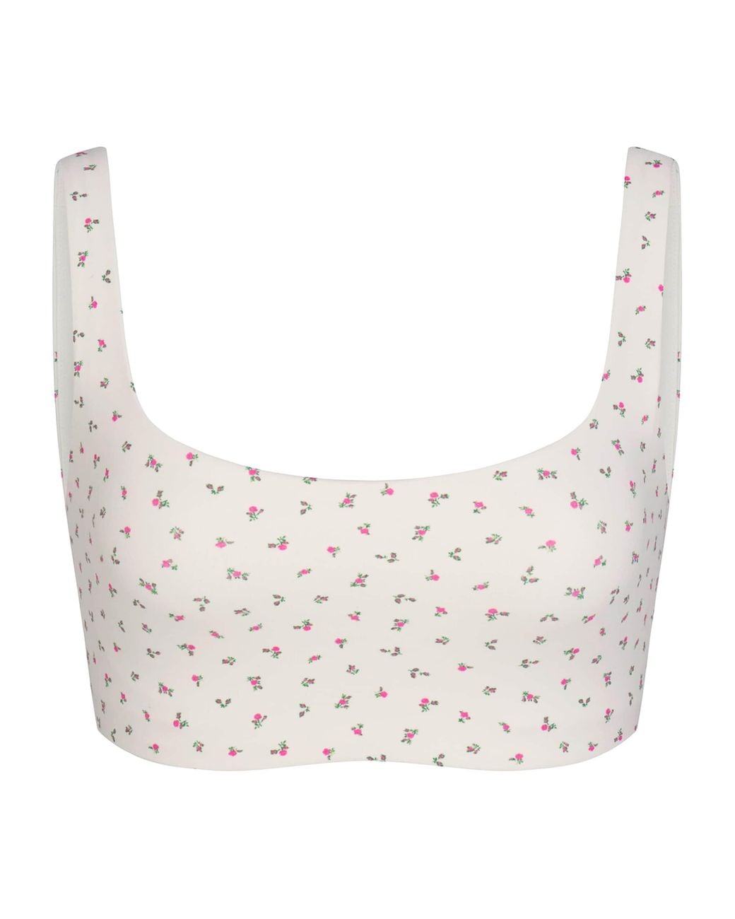 NikeSKIMS White Floral Scoop Sports Bra