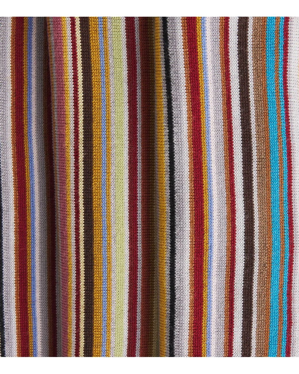Paul Smith Multicolor Virgin Wool Signature Stripe Scarf for men