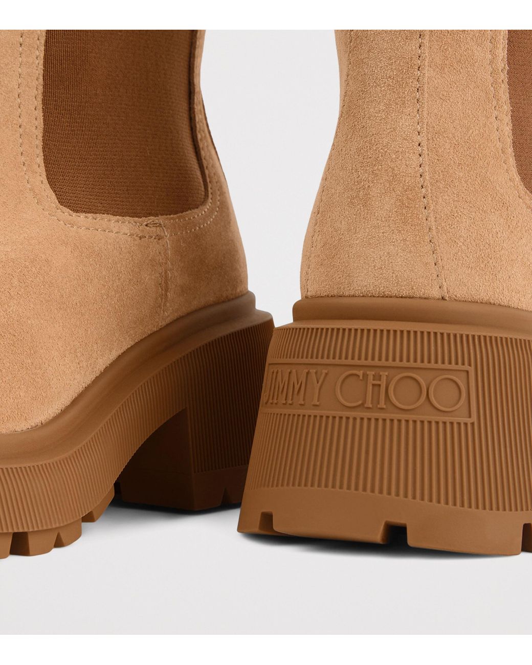 Jimmy Choo Brown Tamia 70 Suede Chelsea Boots