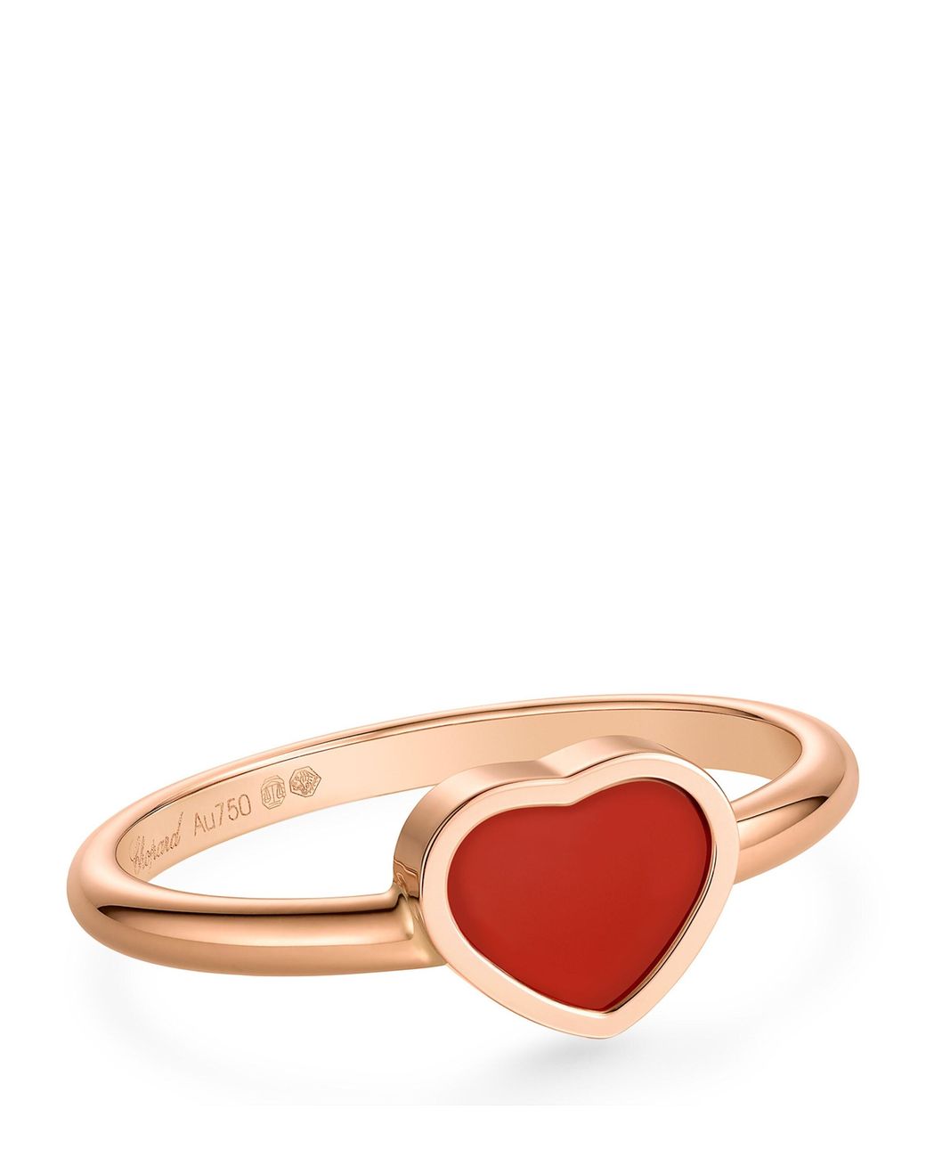 Chopard Metallic And Carnelian My Happy Hearts Ring