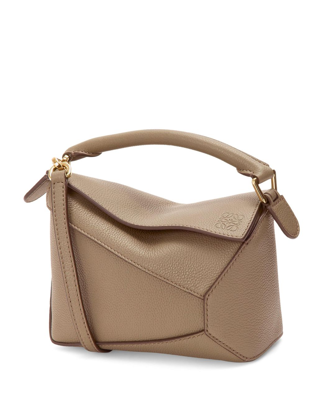 Loewe Metallic Mini Leather Puzzle Edge Top-Handle Bag