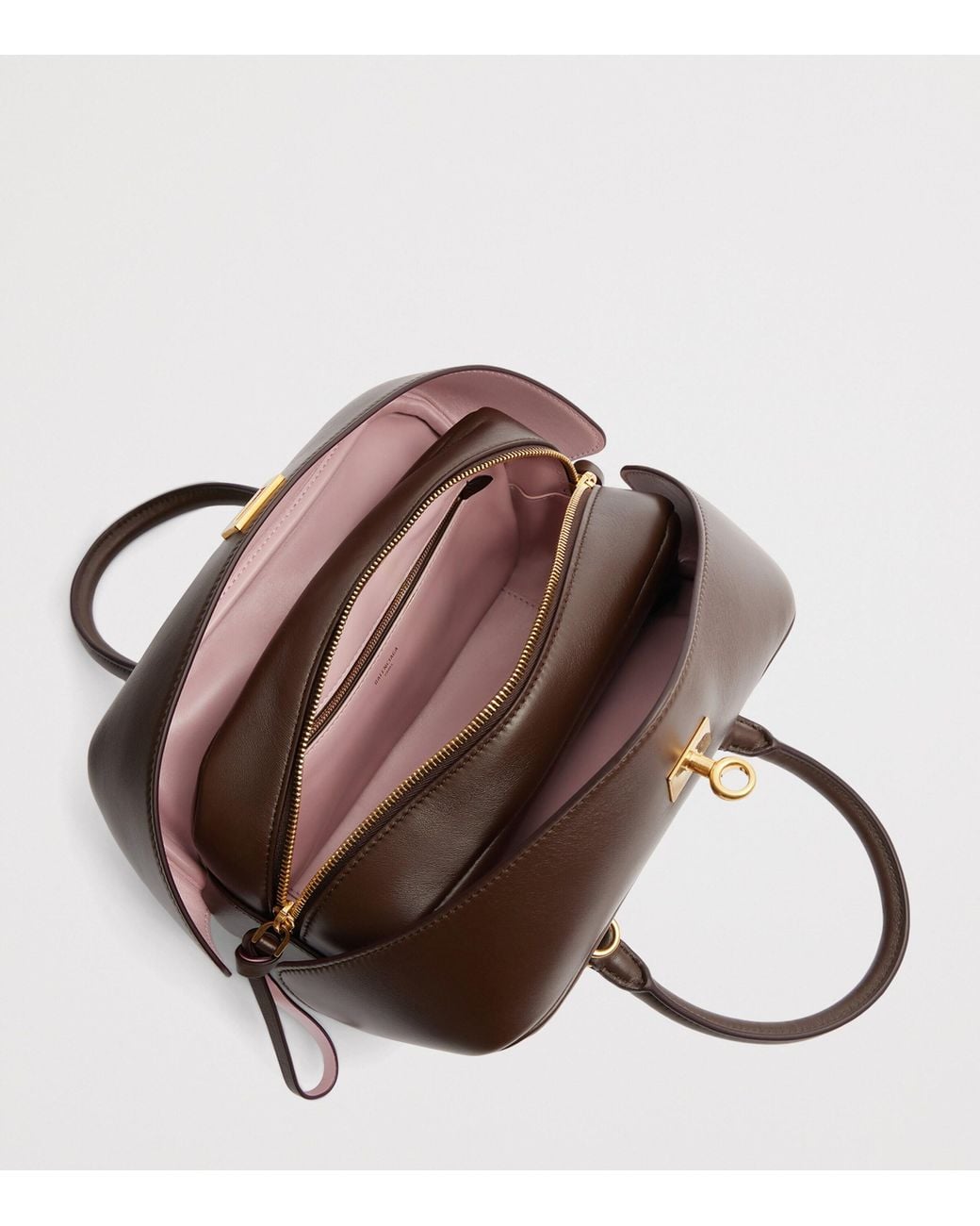 Balenciaga Brown Lambskin Le 7 Top-Handle Bag