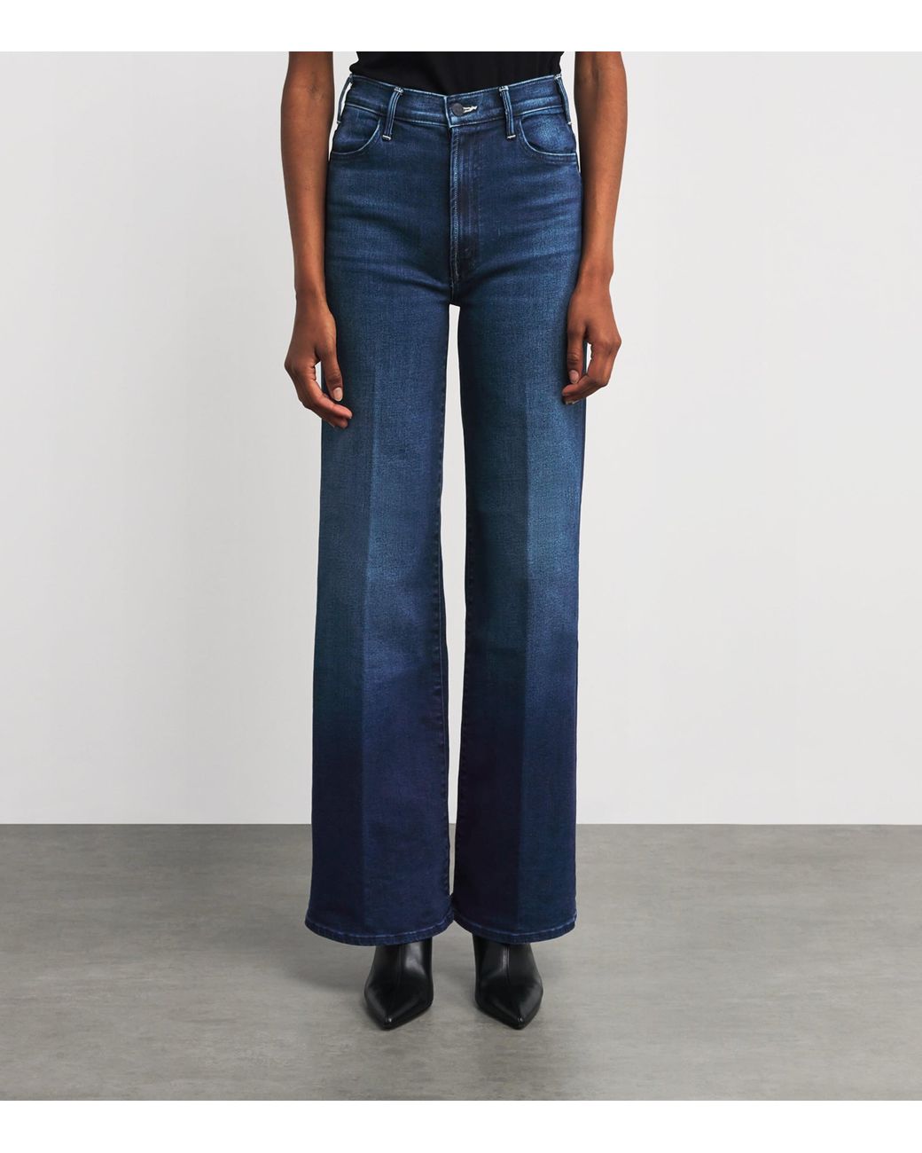 Mother Blue The Hustler Roller Sneak Flared Jeans