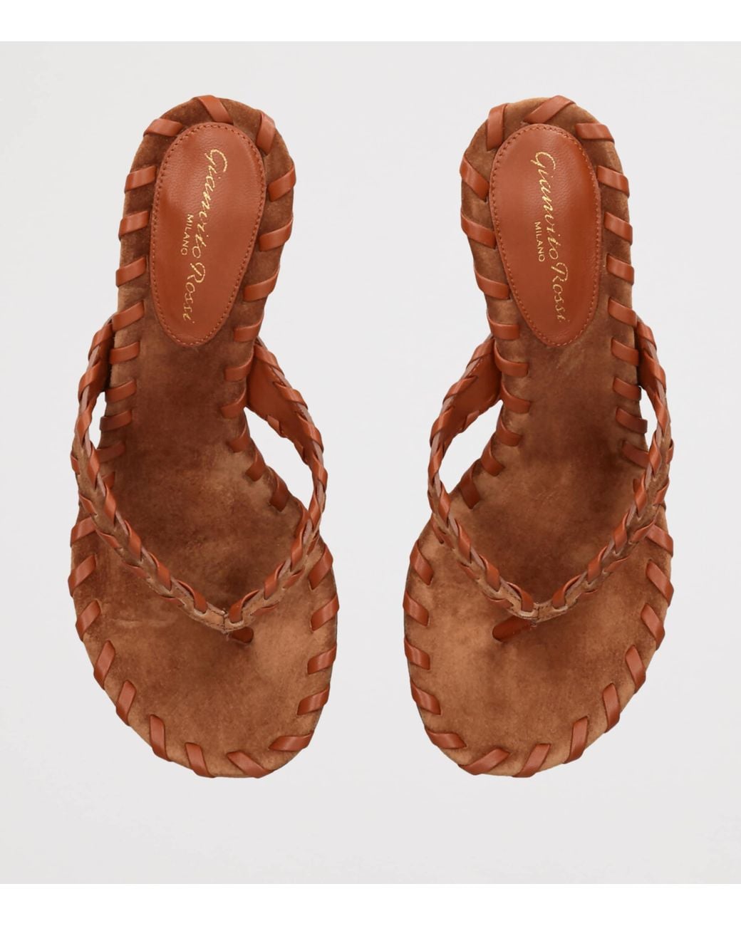Gianvito Rossi Brown Suede Heeled Mules 70