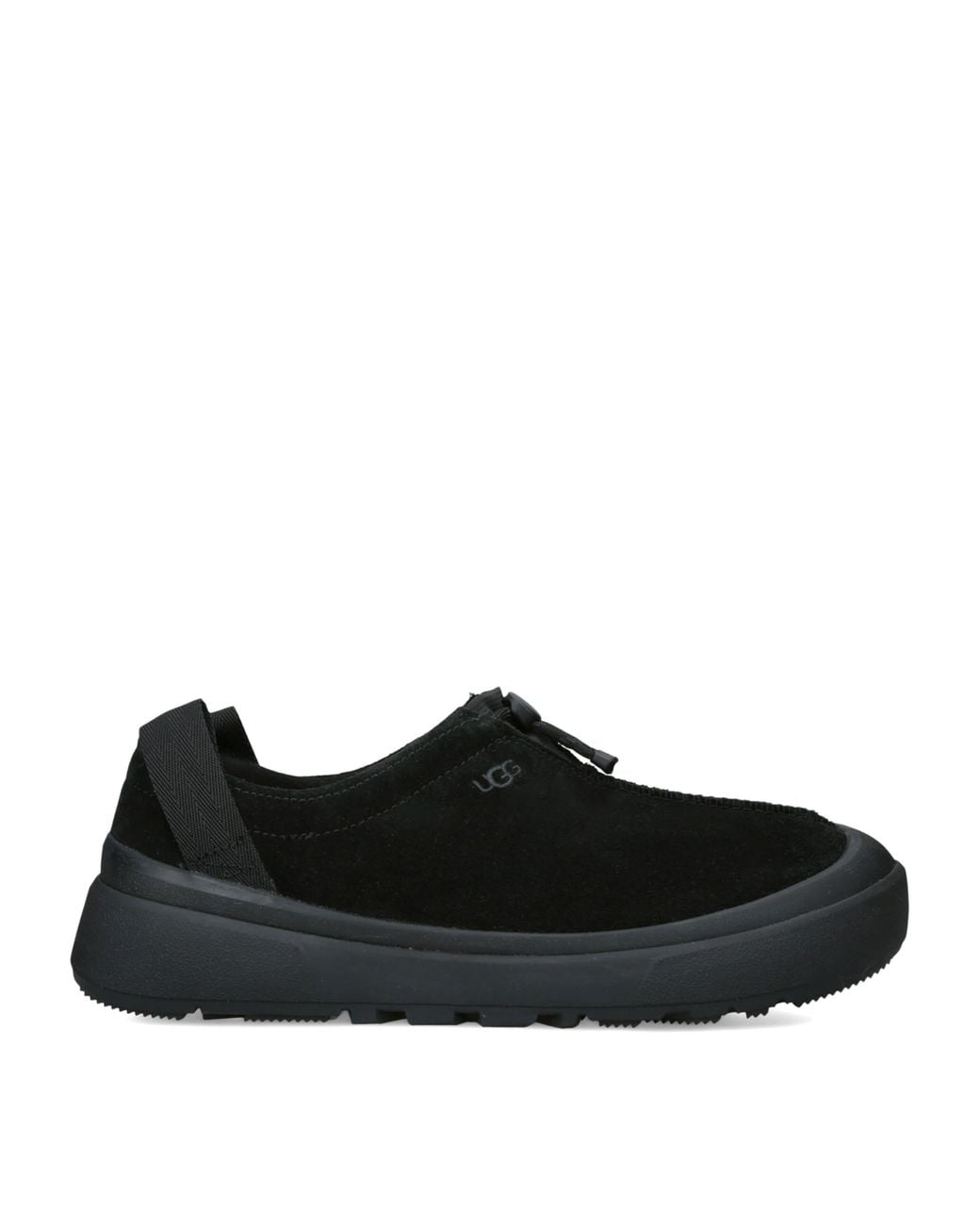 Ugg Black Suede Outpost Slip-On Shoes for men