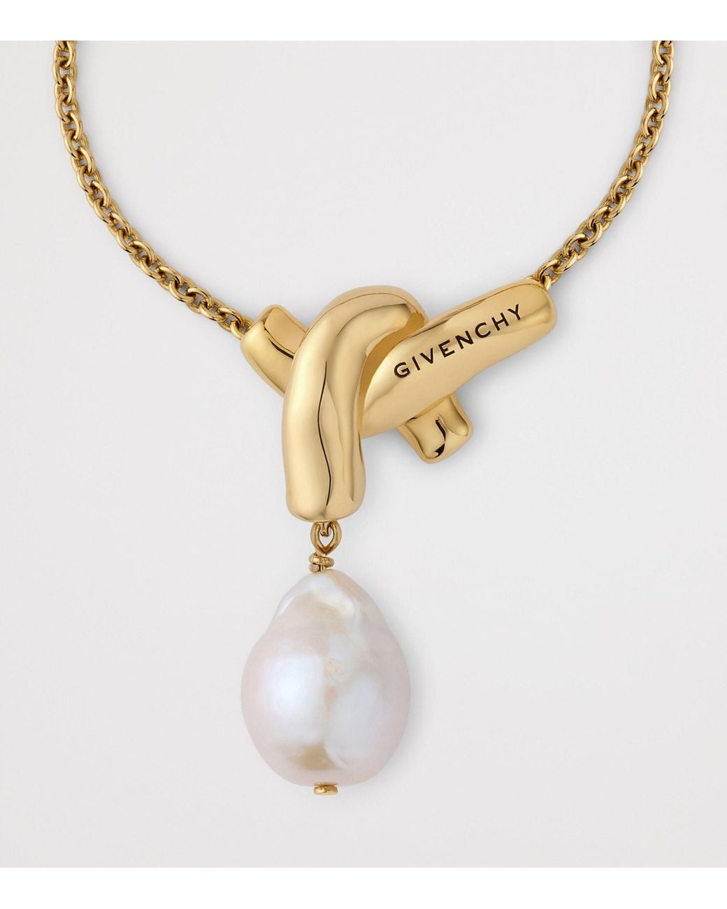 Givenchy Metallic Chain Link Pearl Bracelet