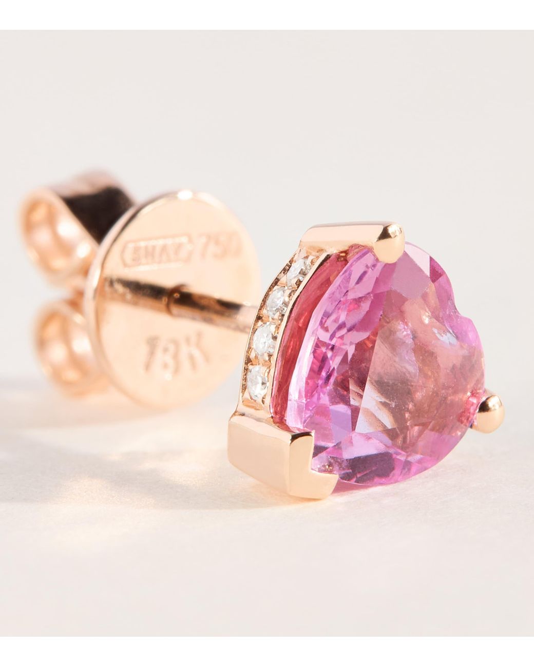 SHAY Pink Rose, Diamond And Sapphire Teardrop Halo Stud Earrings