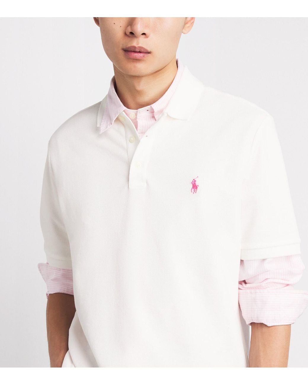 Polo Ralph Lauren White Stretch-Cotton Pony Polo Shirt for men