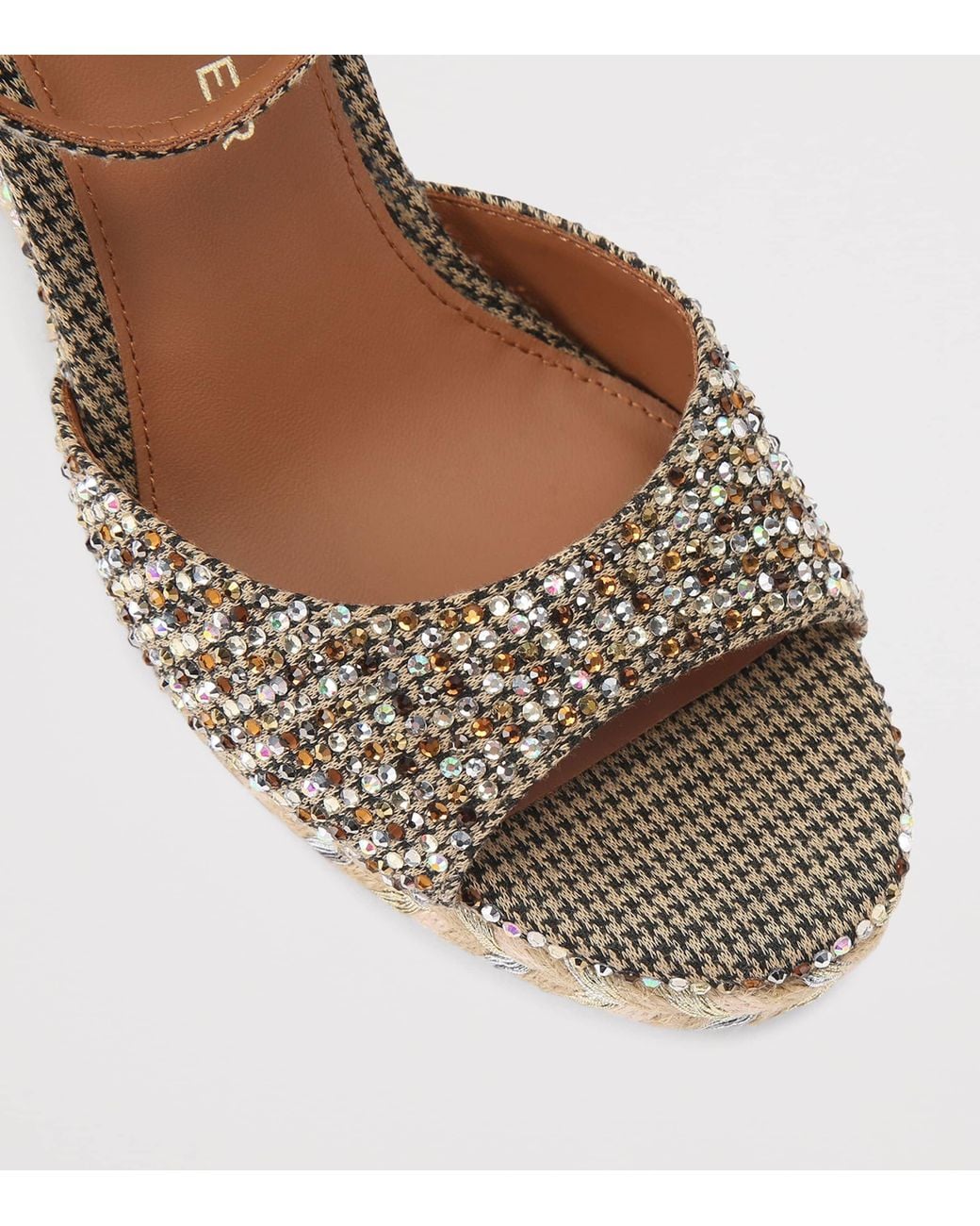 Kurt Geiger Metallic Embellished Wedge Sandals