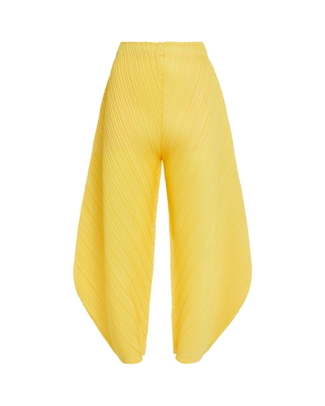 Pleats Please Issey Miyake Yellow Thicker Bottoms 1 Trousers