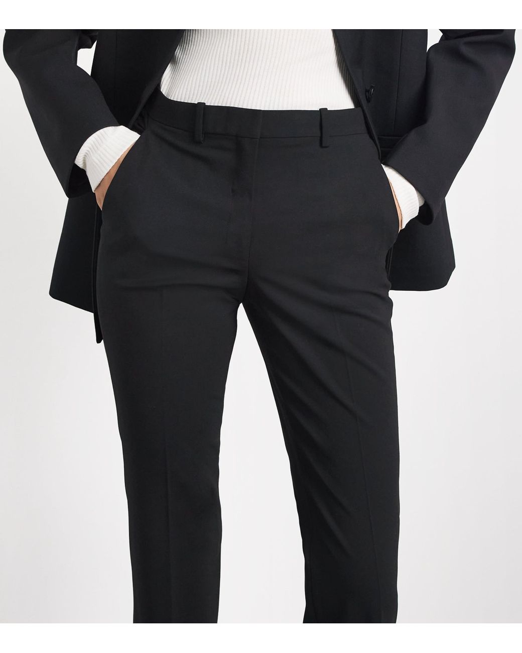 Theory Blue Wool Flared Trousers
