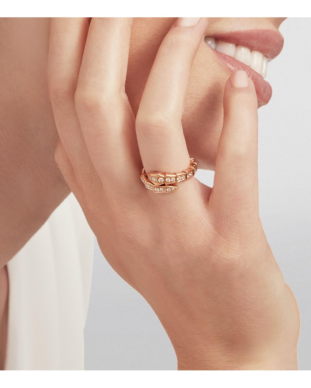 BVLGARI Natural And Diamond Serpenti Viper Ring