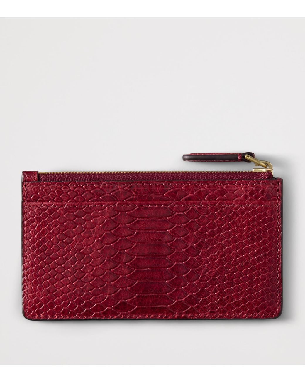 Mulberry Red Leather Continental Zipped Long Card Holder
