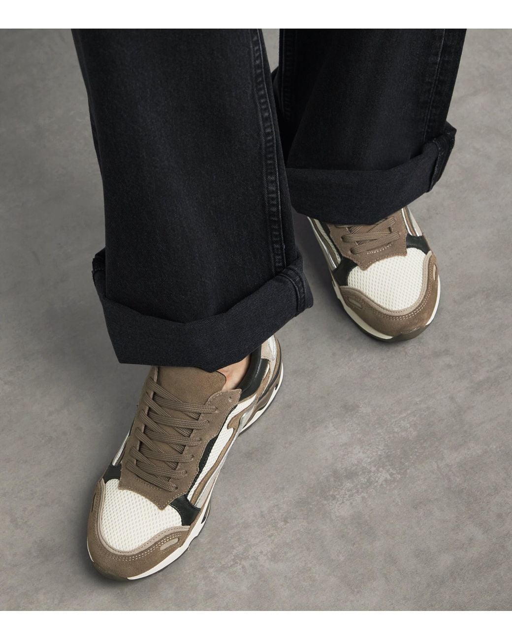 Sandro Brown Flame Sneakers