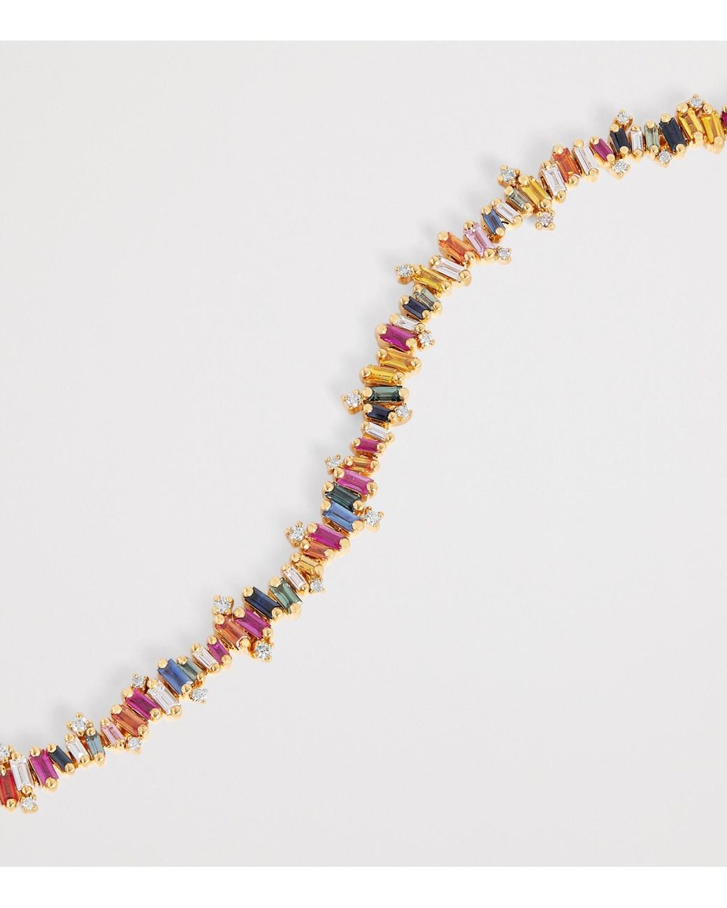 Suzanne Kalan Natural Diamond And Sapphire Bold Burst Tennis Bracelet