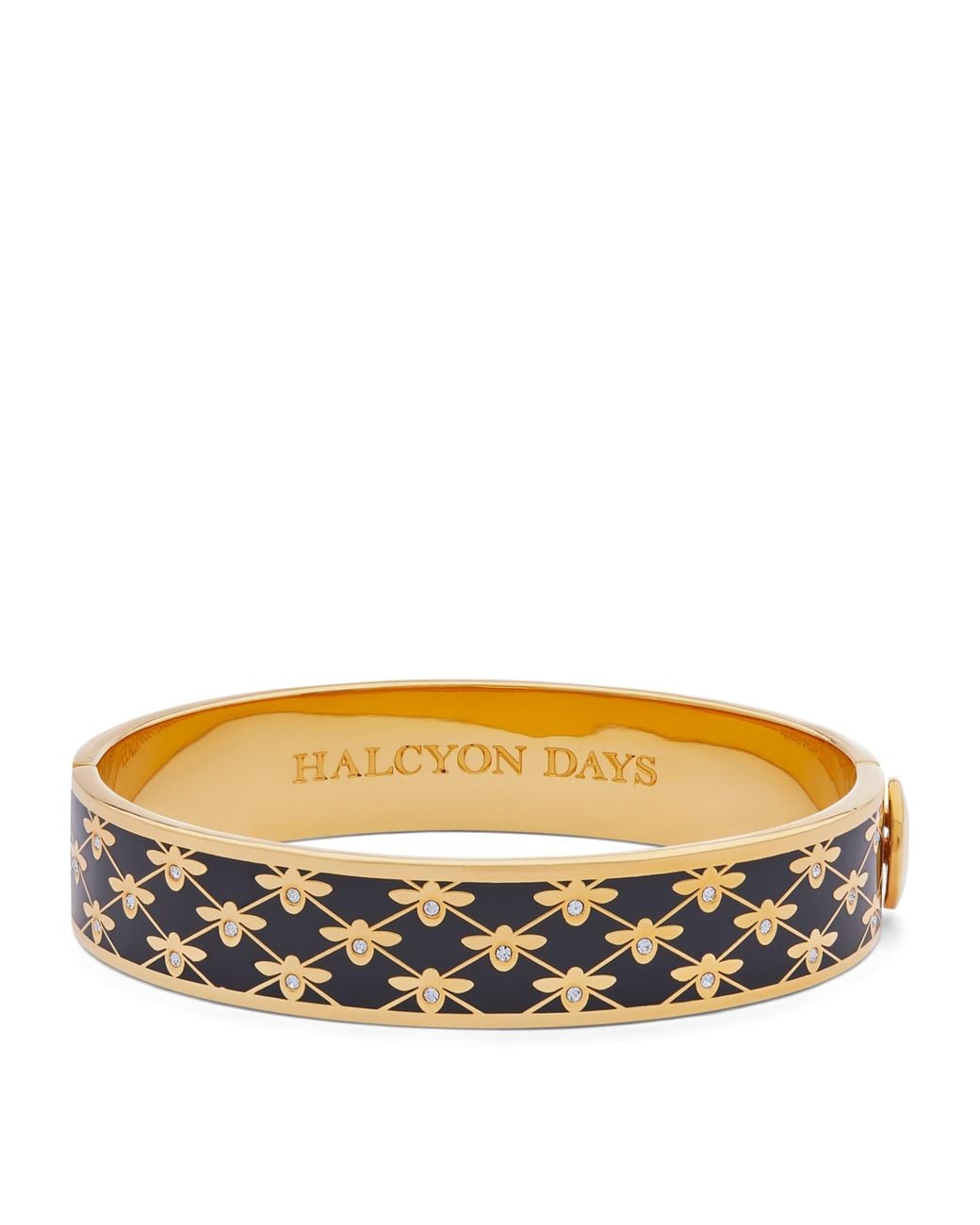 Halcyon Days Multicolor Plated Enamel Bee Sparkle Bangle for men