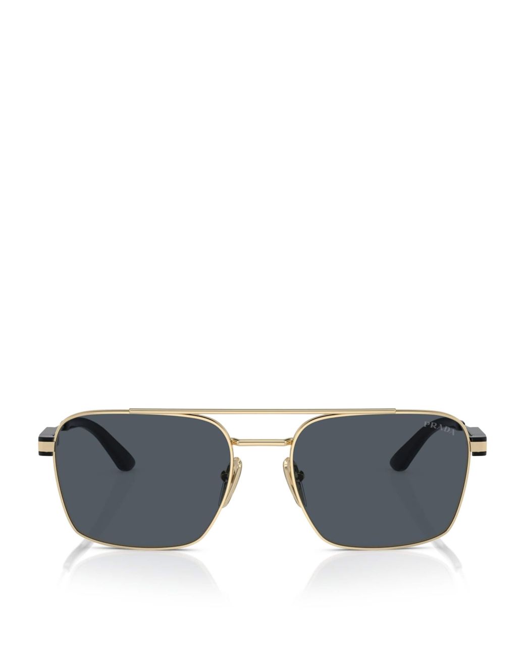 Prada Gray Metal Pillow Sunglasses