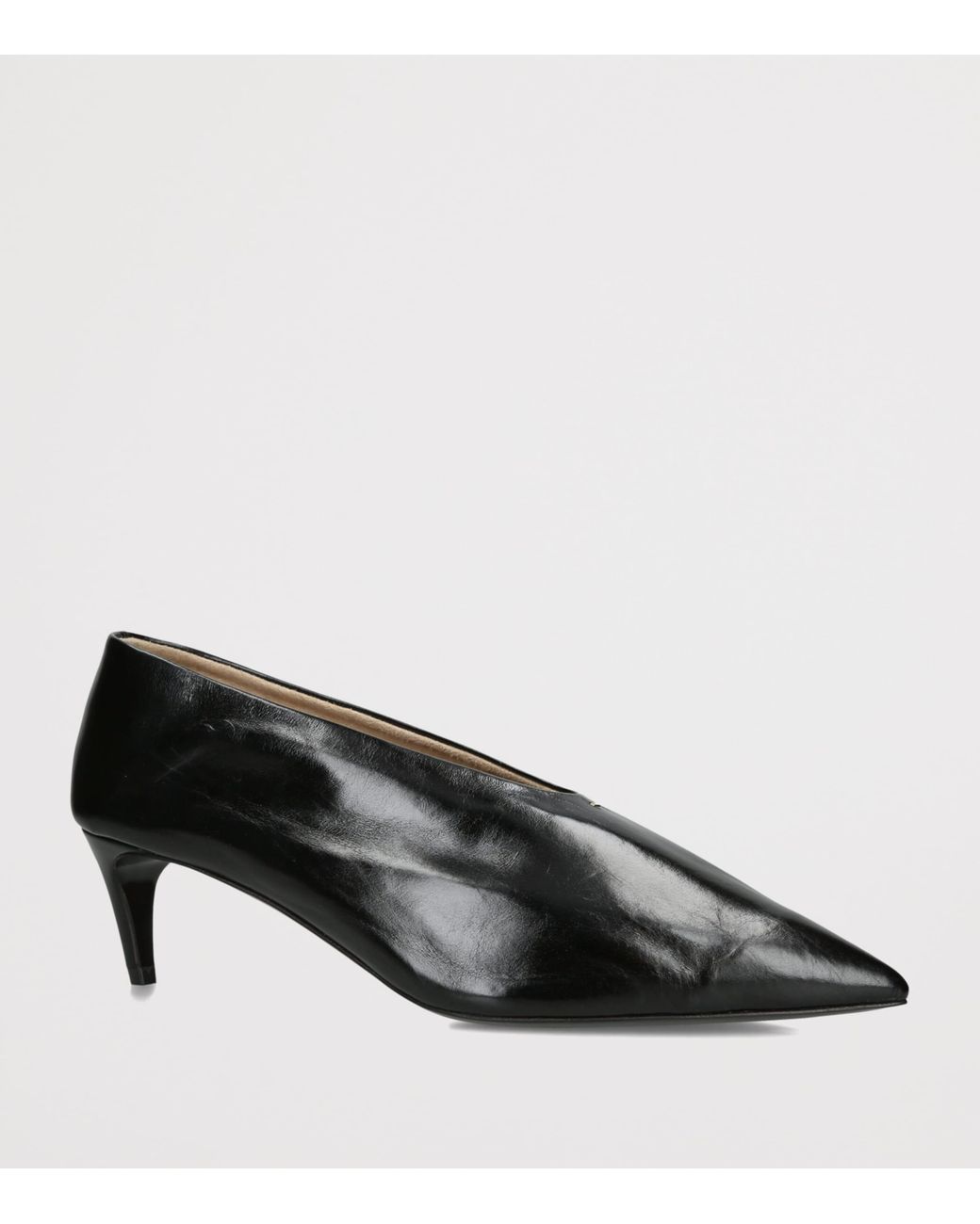 Khaite Black Leather Miriam Pumps 50