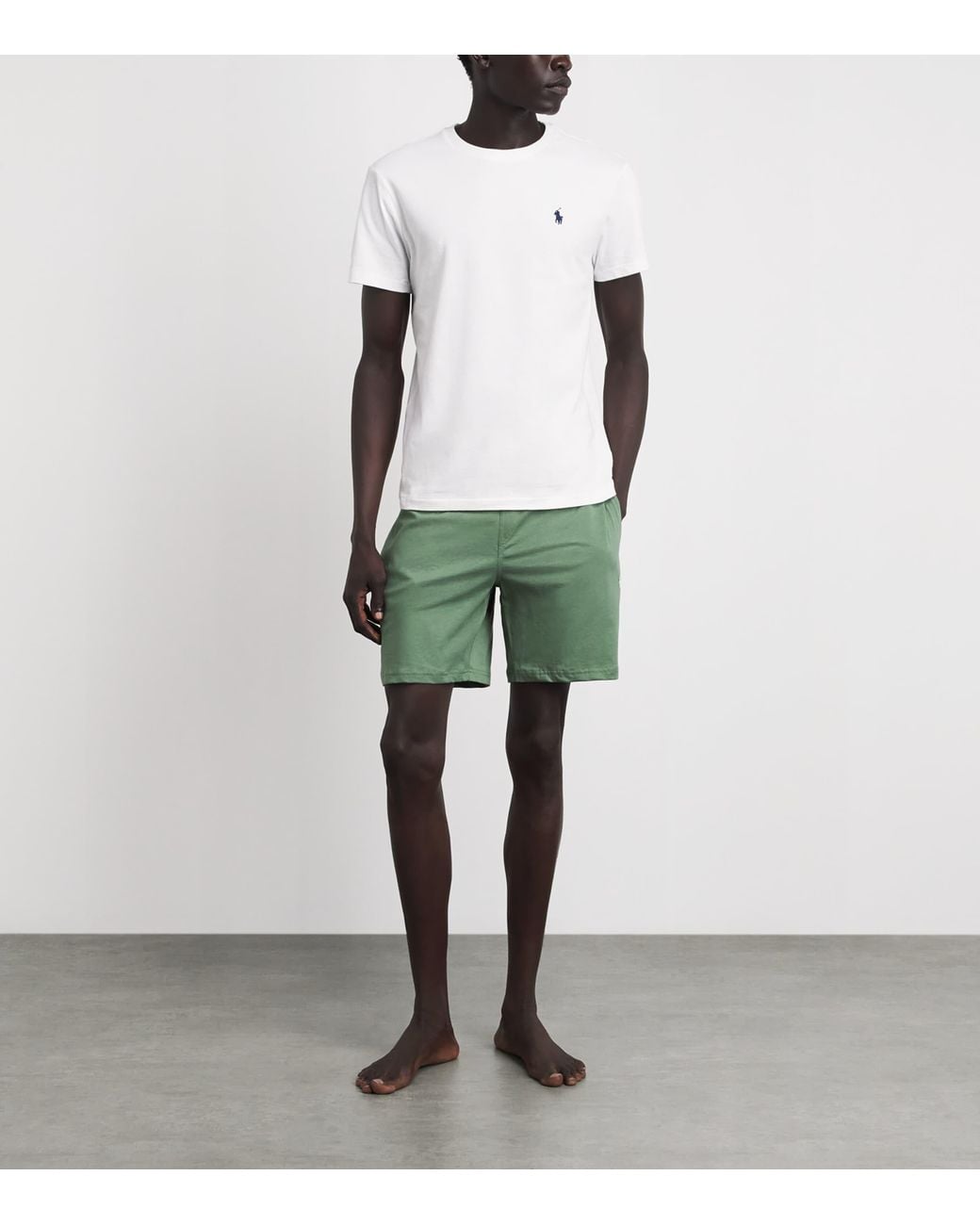 Polo Ralph Lauren Green Cotton Jersey Pyjama Shorts for men