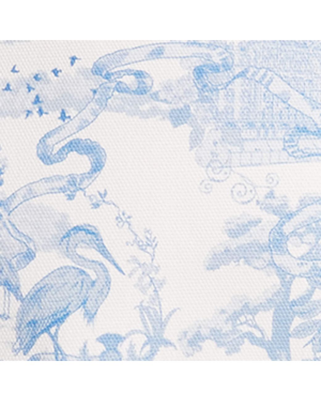 Harrods Blue Small Toile Print Tote Bag