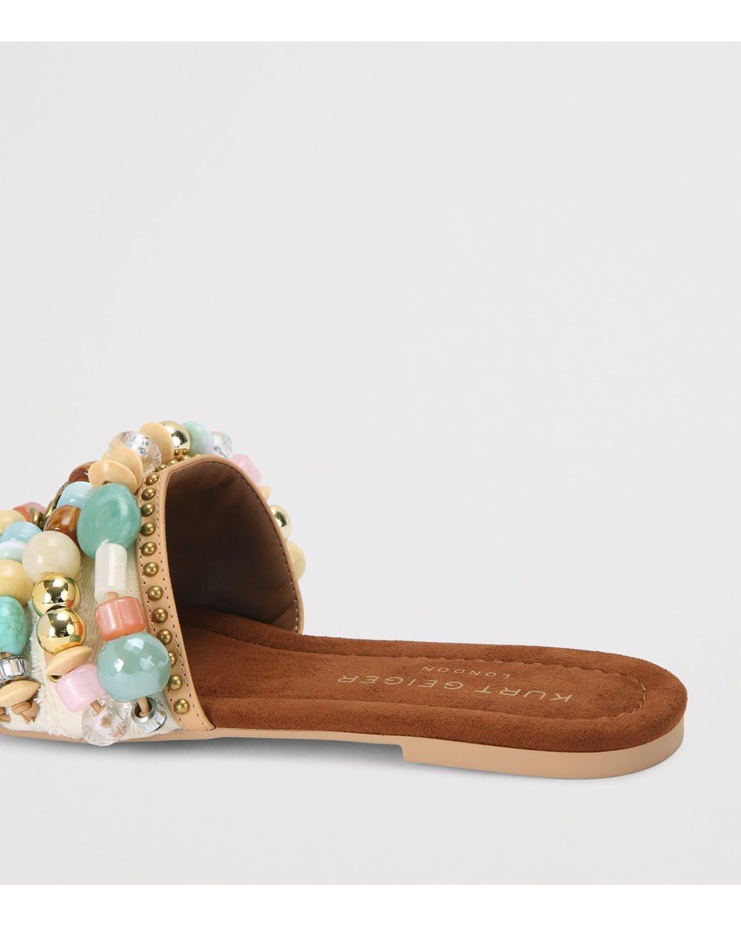 Kurt Geiger Brown Beaded Southbank Sandals