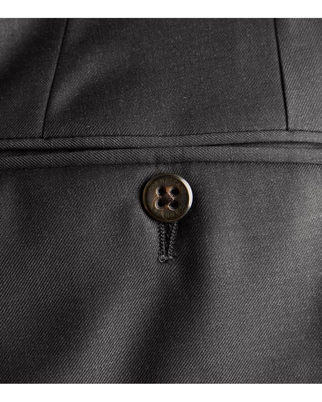 Corneliani Gray Virgin Wool Slim Tailored Trousers for men