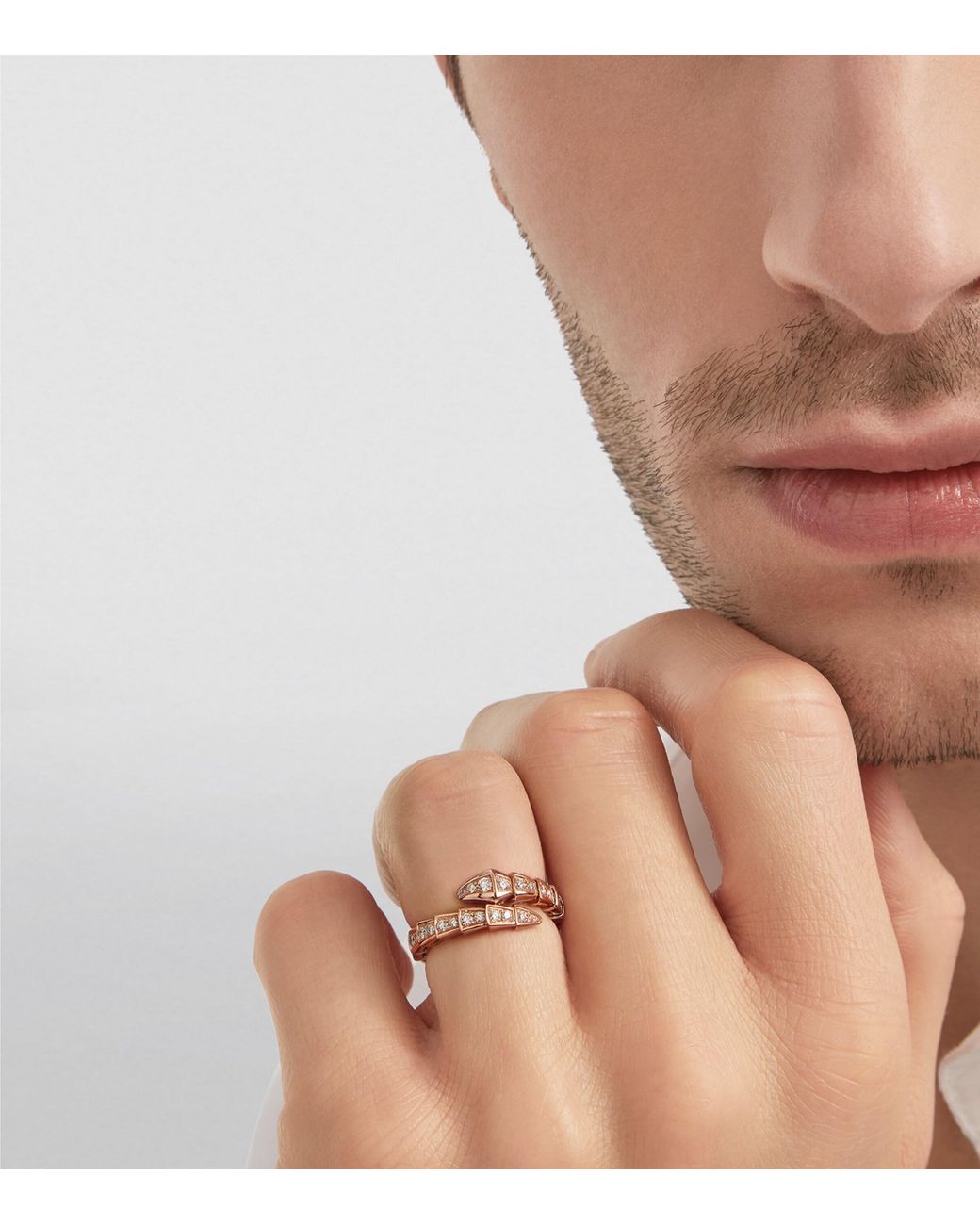 BVLGARI Natural And Diamond Serpenti Viper Ring