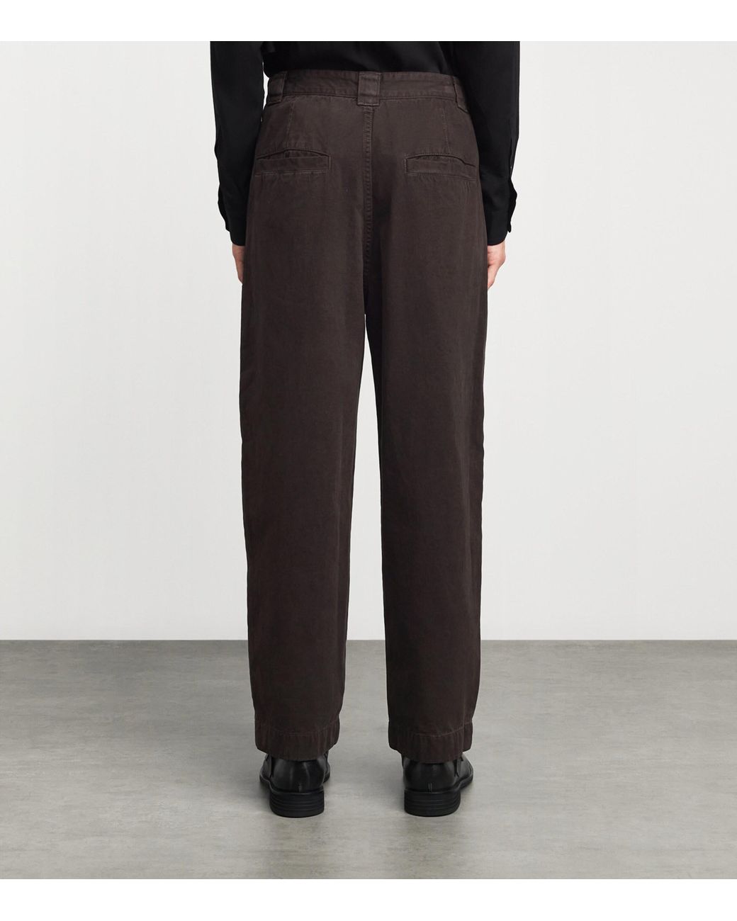 Wooyoungmi Gray Cotton Canvas Wide-Leg Jeans for men