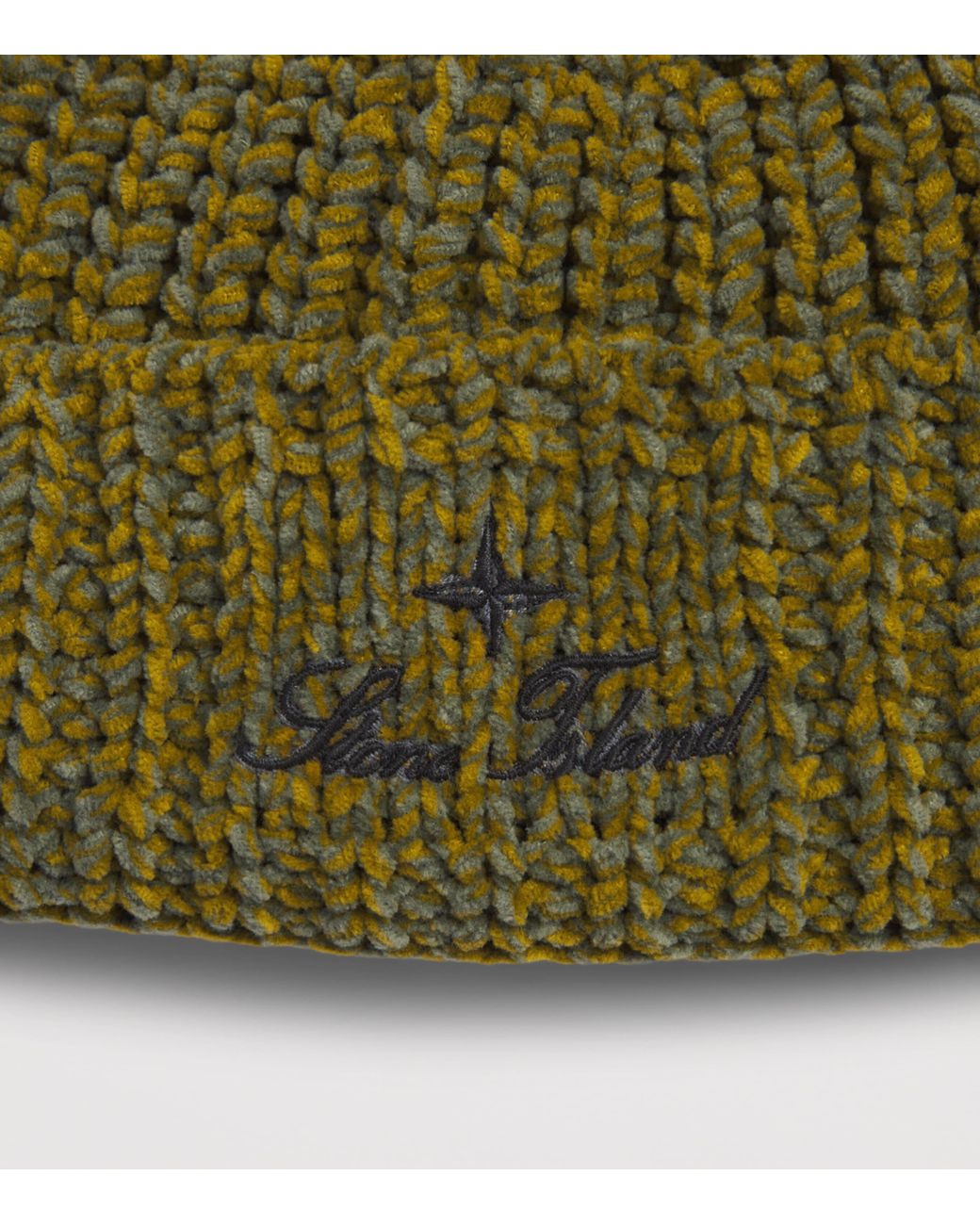 Stone Island Green Cotton Logo Beanie for men