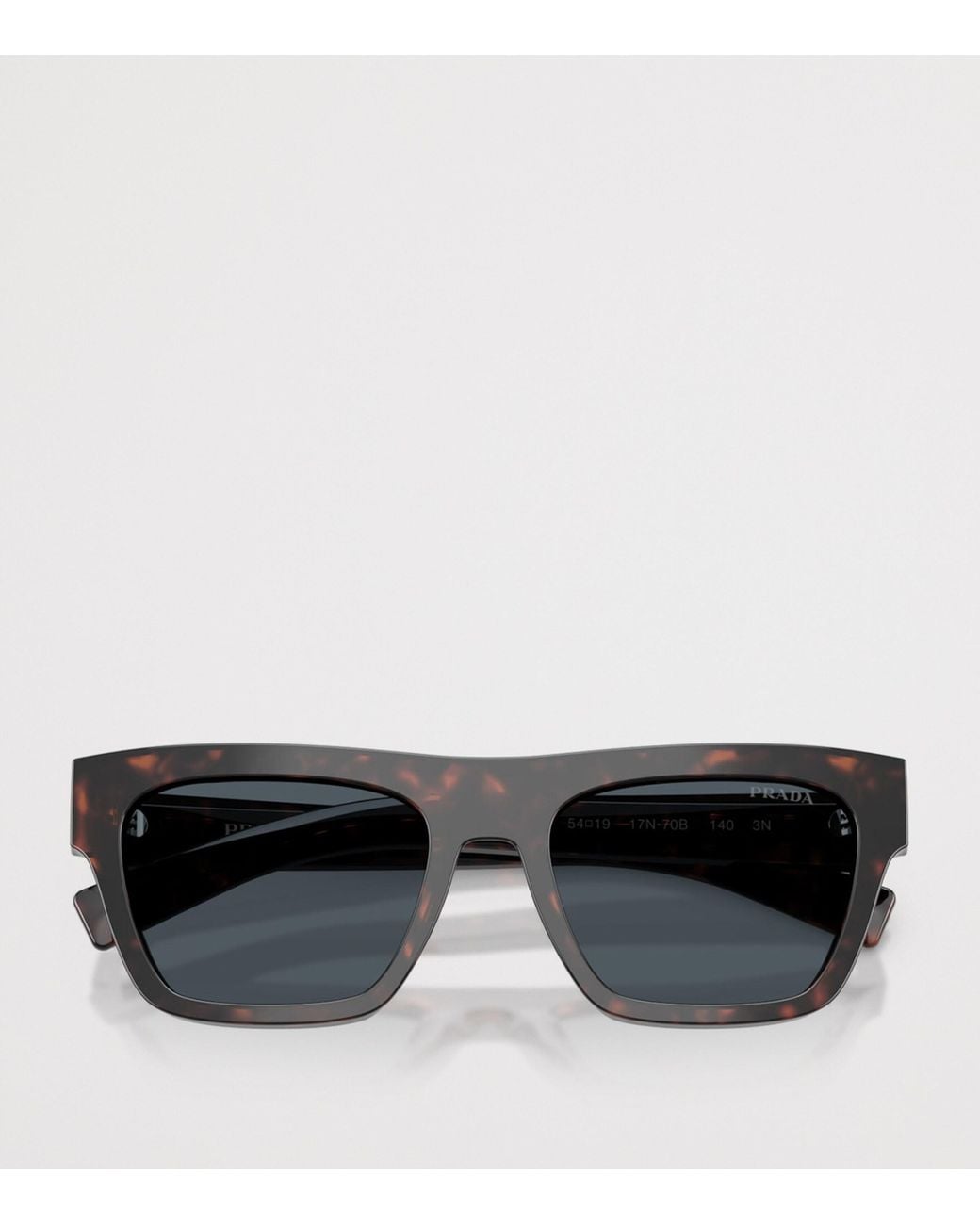 Prada Gray Acetate Rectangular Sunglasses for men