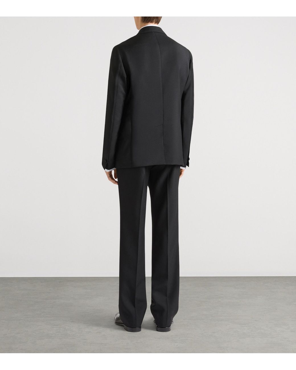 Givenchy Black Wool-Mohair Deconstructed Blazer for men