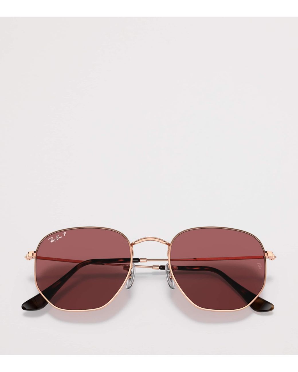 Ray-Ban Pink Rb3548N Hexagonal Flat Lenses Irregular Sunglasses