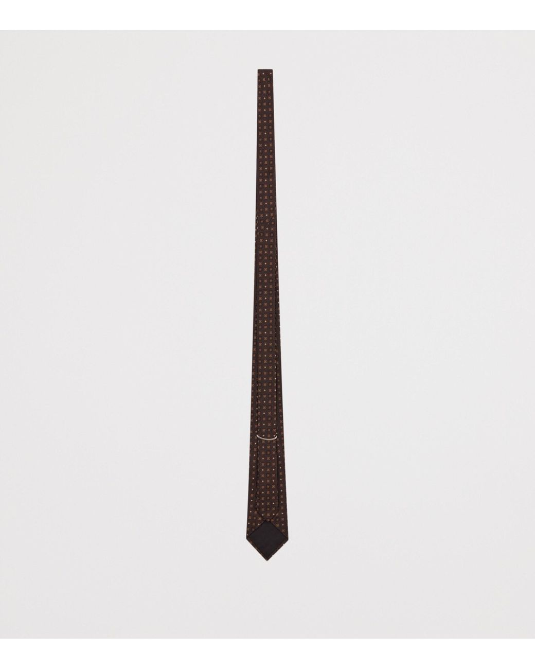 Saint Laurent White Silk Paisley Motif Tie for men